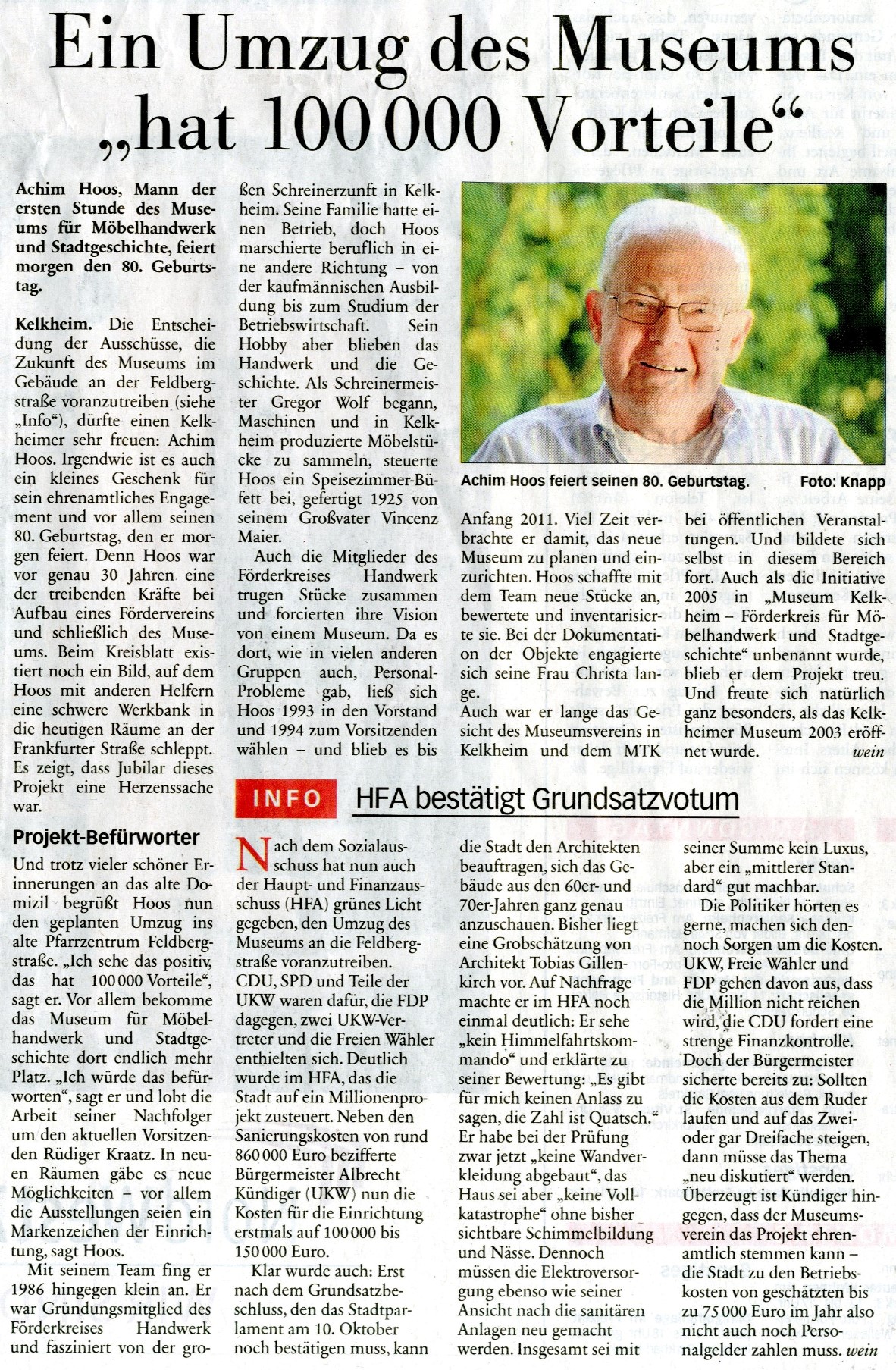 2016.10.01 HK 80. Geburtstag Achim Hoos Grundsatzbeschluss Museum HFA m