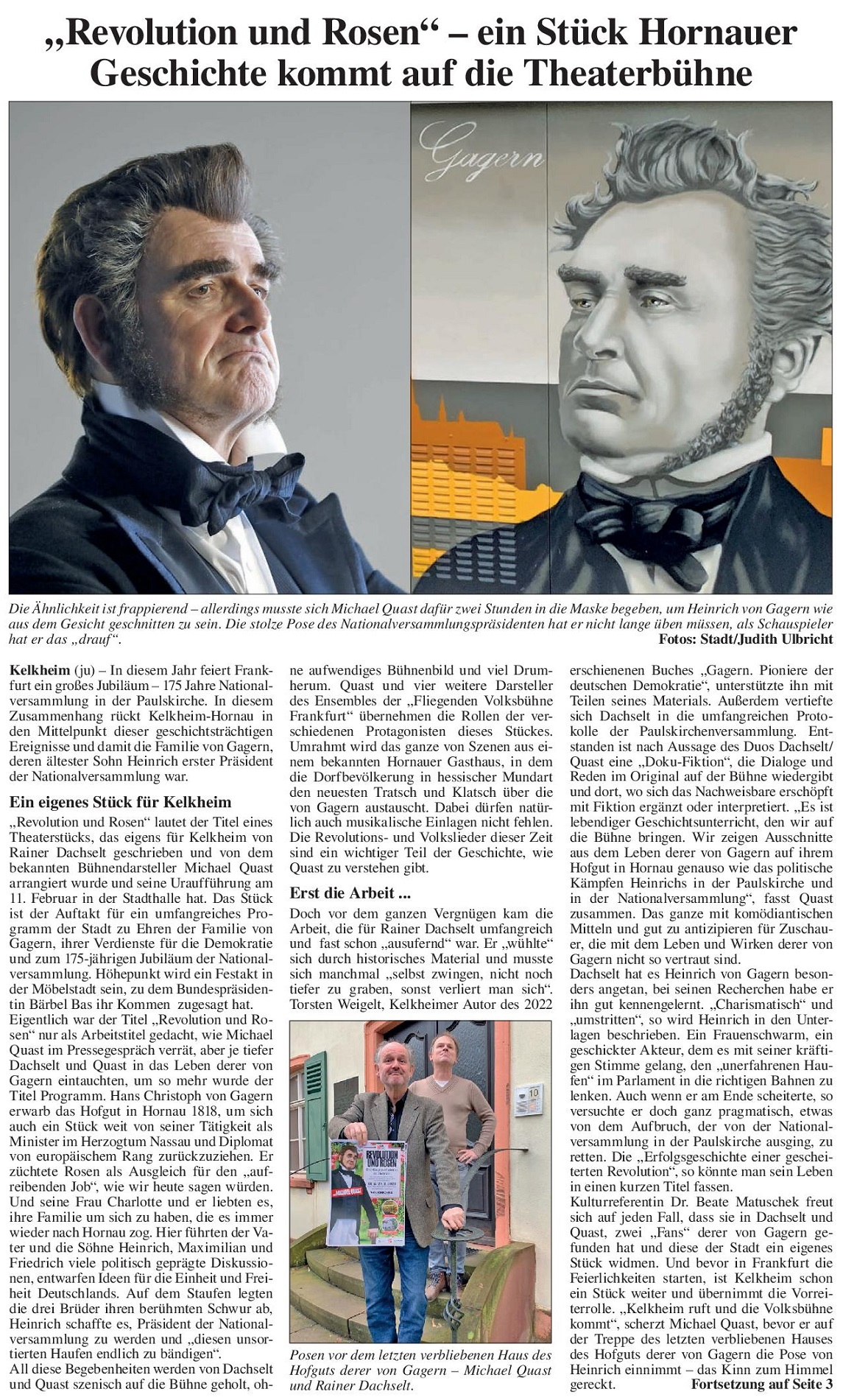 2023.01.13 KeZ Revolution und Rosen ein Stück Kelkheimer Geschichte auf der Theaterbühne