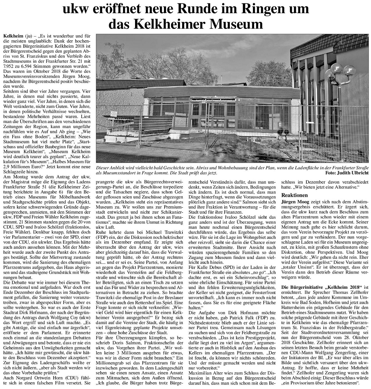 2023.02.17 KeZ ukw eröffnet neue Runde im Ringen um das Kelkheimer Museum 