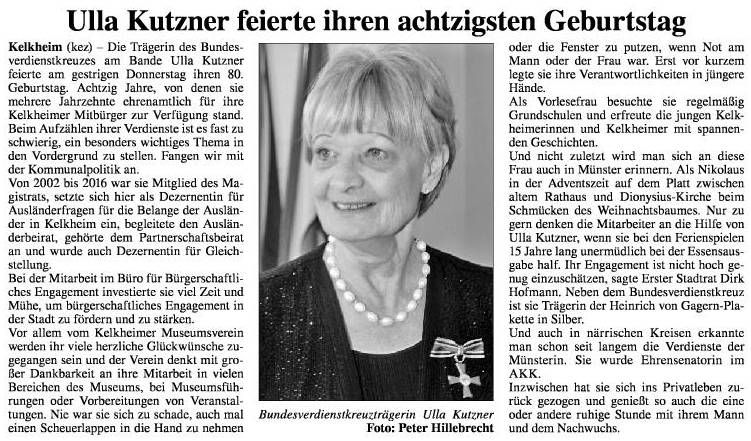 2023.07.28 KeZ Ulla Kutzner feierte ihren 80. Geburtstag